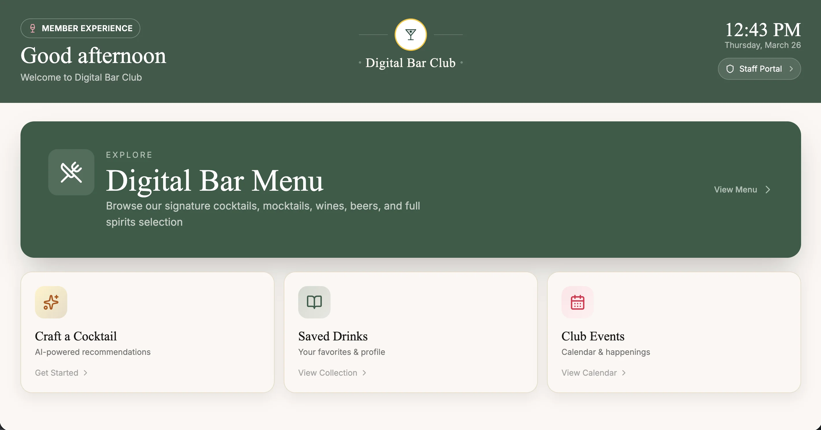 Member Experience Dashboard Preview
